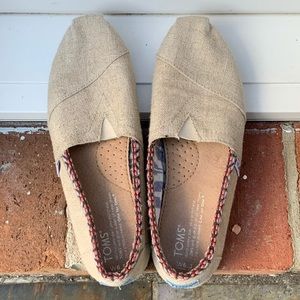 Toms Natural Slip On Shoes 6.5
